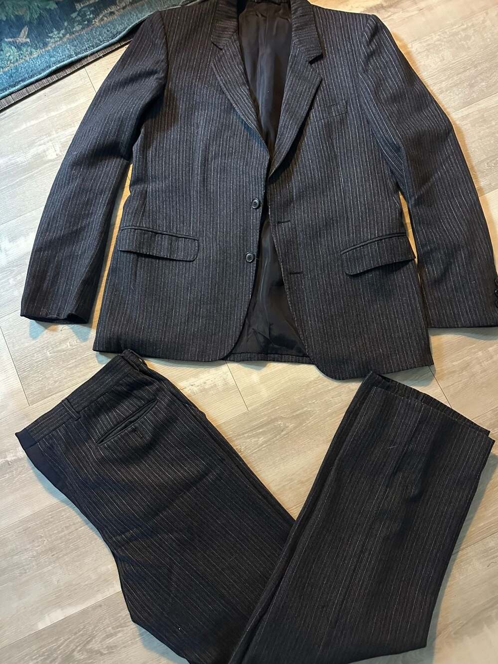 Mister Guy Ltd. Men's Pinstriped Wool Blend Suit Set